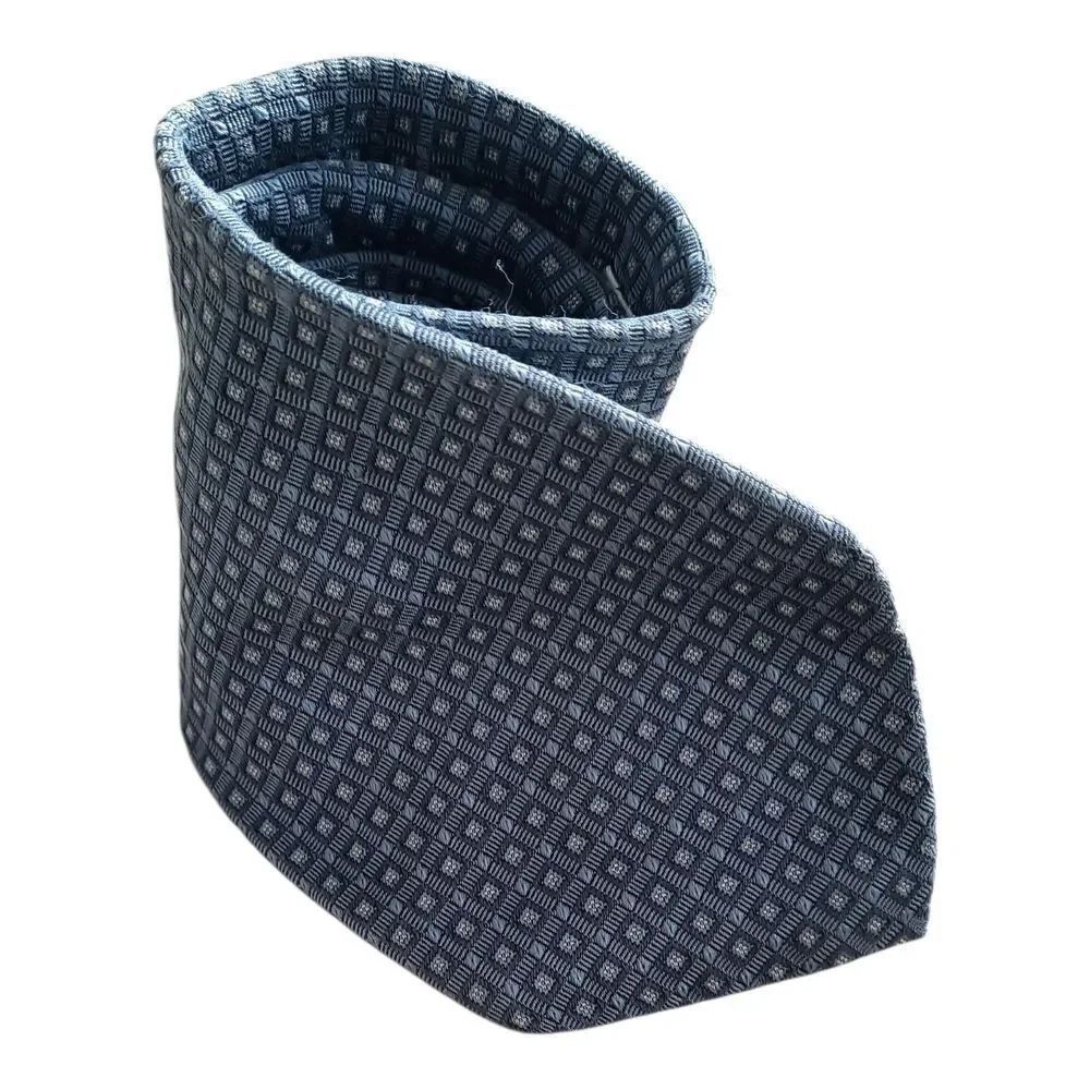 Sophisticated Navy Checkered Men's Tie
